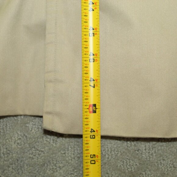 Burberrys' Kensington Double Breasted Khaki Cotton Blend Trench Coat 43" Chest - Picture 11 of 12